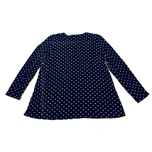 J. Jill Wearever Womens Petite MP Tunic Top Black Daisy Pintuck Stretch Keyhole - Picture 11 of 12